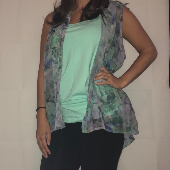 Aeropostale Tops - Button Up Sheer Flower Top Aeropostale Tops - Button Up Sheer Flower Top